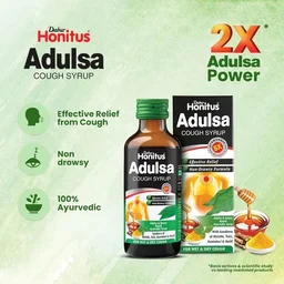 Dabur Honitus Adulsa Cough Syrup - 100ml - 100ml
