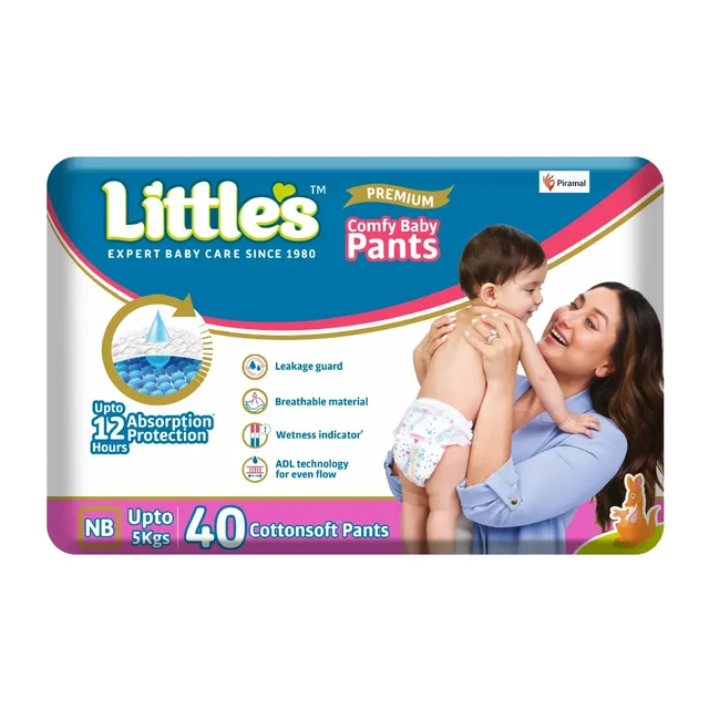 Little's Comfy Baby Diaper Pants - Premium | Baby Diapers with 12 hours Absorption & Wetness Indicators
