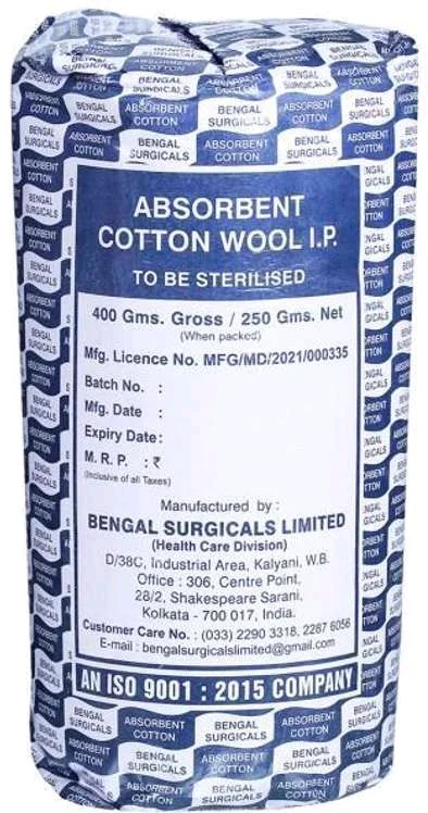 Absorbent Cotton Rolls, 400 Gm