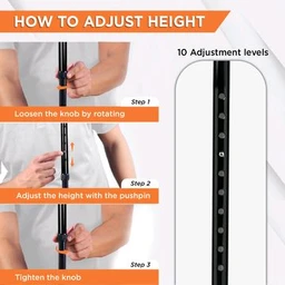 Avanti T Shape Aluminum Walking Stick|Light Weight & Height Adjustable Walking Aid|For Elderly & those Physically Challenged | Durable Soft Rubber Shoes for Grip - Universal