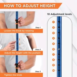 Avanti Plus - T Shape Aluminum Single Stick | Lightweight Walking Stick | Adjustable Height | Big Shoe for Better Grip