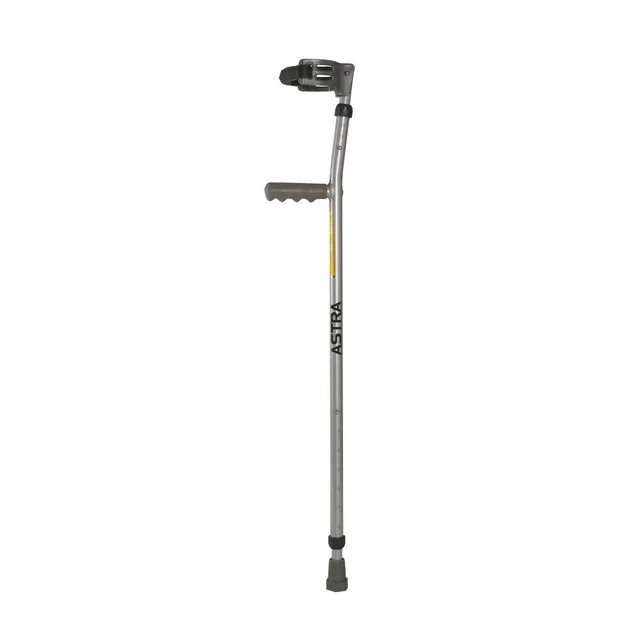 Astra Plus Elbow Crutches With Height Adjustable & Movable Elbow Support, Light Weight, PVC grip Handle