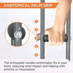 Astra Under Arm Crutches | Adjustable Elbow Support & Height | Light Weight | PVC grip Handle - Small