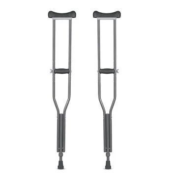 Astra Under Arm Crutches | Adjustable Elbow Support & Height | Light Weight | PVC grip Handle - Medium