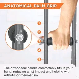 Astra Under Arm Crutches | Adjustable Elbow Support & Height | Light Weight | PVC grip Handle - Medium