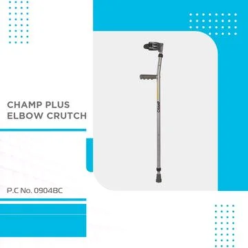 VISSCO Champ Plus Elbow Crutch With Adjustable Height & Movable Elbow Support, Light Weight