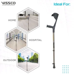 Astra Max Elbow Crutch (FIXED HANDLE) for Physically Challenged | Light Weight & Adjustable Height
