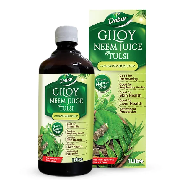 Dabur Giloy Neem Tulsi Juice for Immunity, Respiratory, Skin & Liver Health