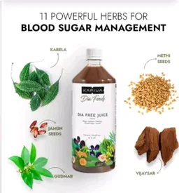 Kapiva Diafree Juice for Diabetes Care | Helps Maintain Healthy Blood Sugar Levels - 1 Ltr.