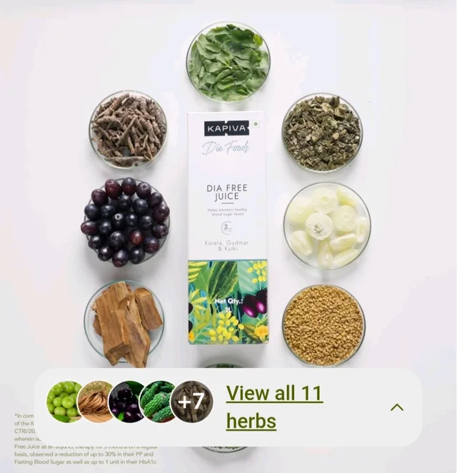 Kapiva Diafree Juice for Diabetes Care | Helps Maintain Healthy Blood Sugar Levels - 2 Ltr.