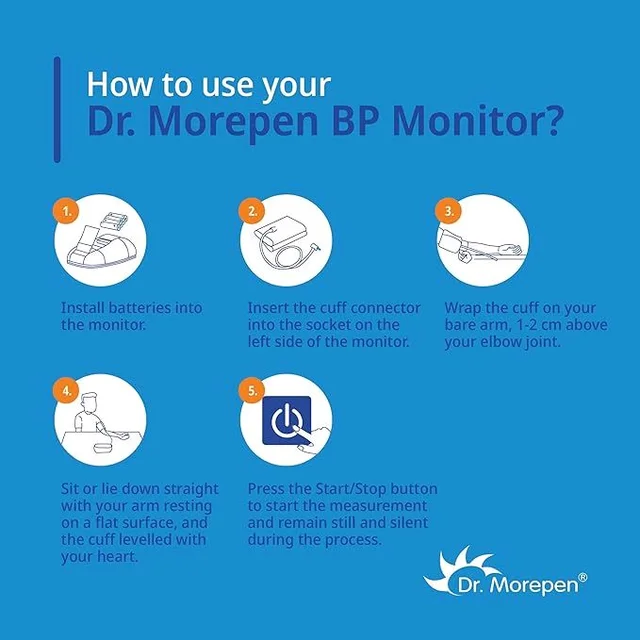 Dr. Morepen Arm Blood Pressure Monitor Model Bp 14, Multicolor