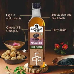 Conscious Food Organic Sesame Oil Cold Pressed (500ml)