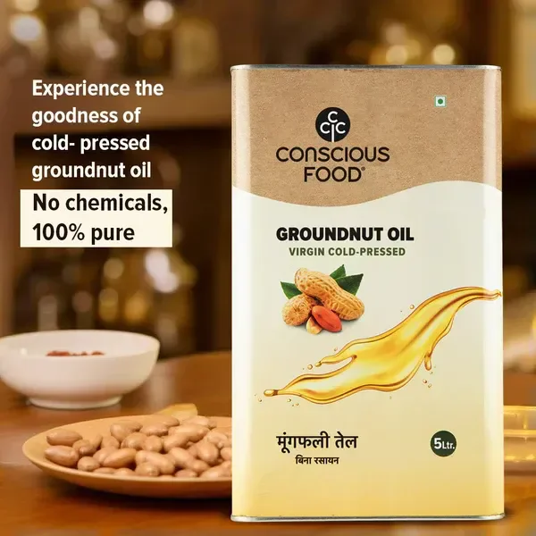 Organic Groundnut Oil Cold Pressed (5ltr)