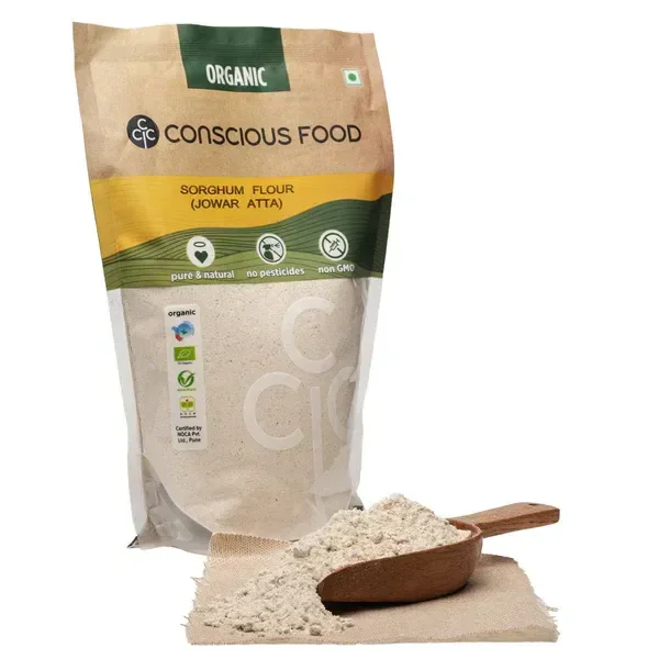 Conscious Food Organic Flour - Sorghum / Jowar Atta (500g)