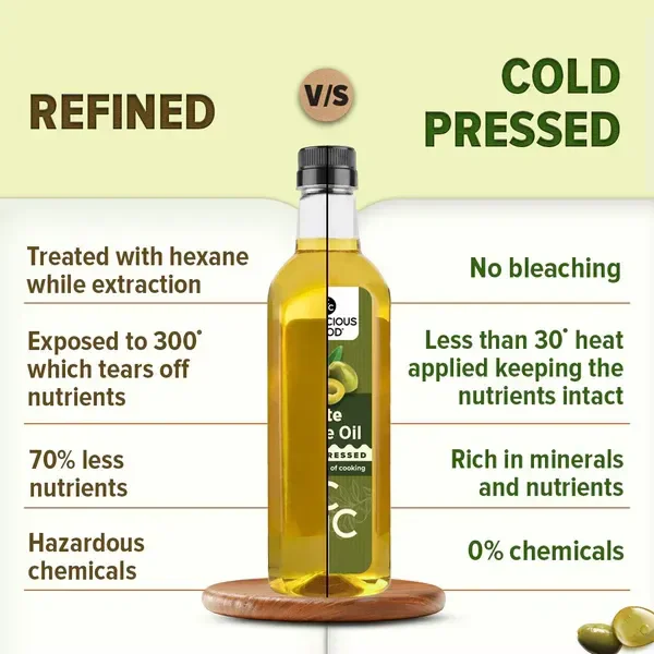 Conscious Food Organic Olive Oil Cold Pressed (1ltr)