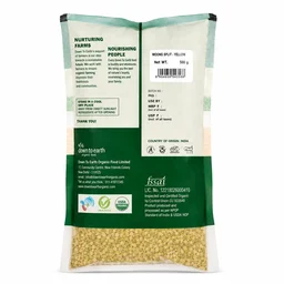 Down To Earth Organic Moong Split Chhilka 1Kg