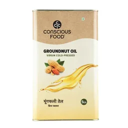Conscious Food Organic Groundnut Oil Cold Pressed (5ltr)