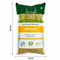 Down To Earth Organic Moong Split Chhilka 1Kg