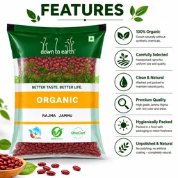 Down To Earth Organic Rajma Jammu 500 g