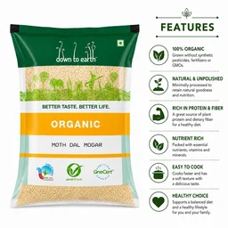 Down To Earth Organic Moth Dal Mogar 500 g