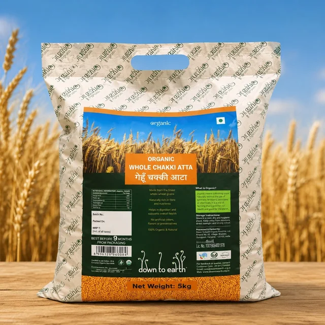 Organic Wheat Chakki Atta 5 Kg
