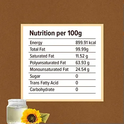 Conscious Food Organic Sunflower Oil Cold Pressed (500ml)