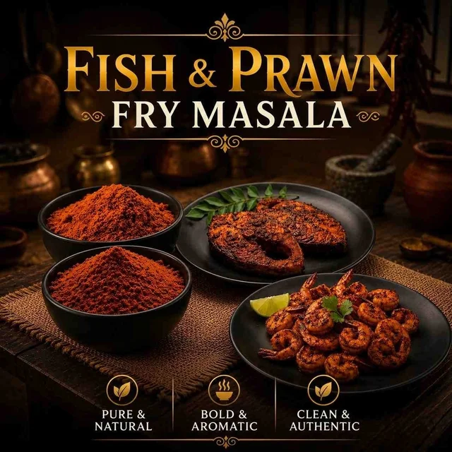 Prawn and Fish Fry Masala Combo | Each 150g | Homemade | Jasmil Spices