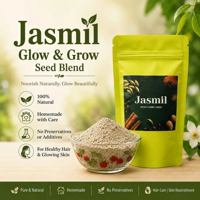 Jasmil Glow & Grow Seed Blend | Hair Growth | Skin Nourishment 