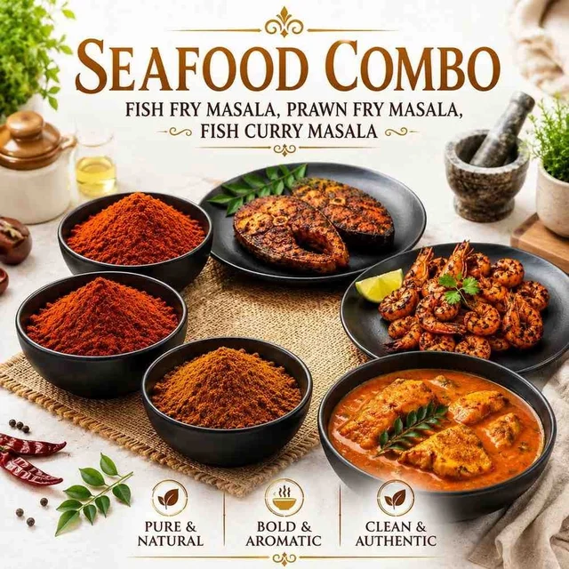 Seafood Masala Combo 100g Each | 3 in 1 Combo | Homemade | Jasmil Spices