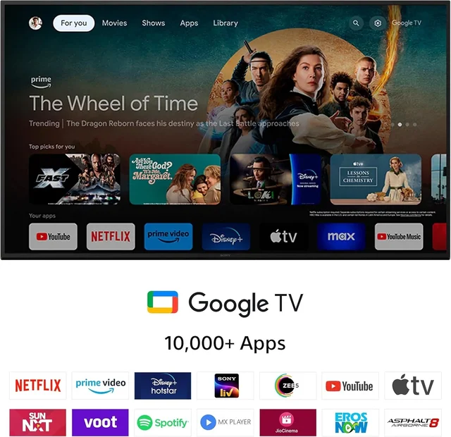 Sony BRAVIA 80 cm (32 inches) HD Ready Smart LED Google TV KD-32W835 (Black) - 32W835