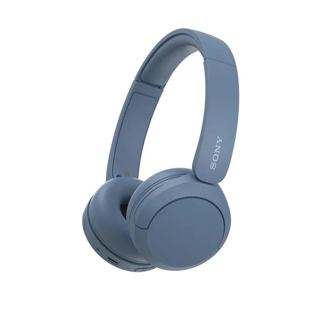 Sony WH-CH520 Wireless Bluetooth Headphones On Ear with Mic, Up to 50Hrs Battery, Quick Charge, DSEE Upscale, Multipoint Connectivity, Voice Assistant, Customized EQ-Blue Model : YY2958 - WH-CH520