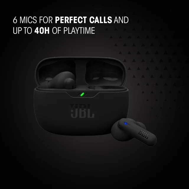 JBL Wave Beam 2 Ear Buds Wireless BluetoothV5.3, Active Noise Cancellation Earbuds,Multi Connect, App for Customized Extra Bass Eq, Relax Mode,Speed Charge, 40H Playback, Fast Pair,4 Mics,IP54 - WAVE BEAM 2