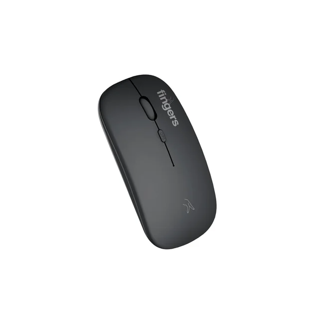 FINGERS ComboRegal-D4 Wireless Deskset (Slim Design, X-Scissor Keys Laptop-Style Typing, Dual Mode - USB + Bluetooth, Rechargeable Type-C, 1600 DPI & Multi-Device Compatible), Carbon Grey - REGAL D4