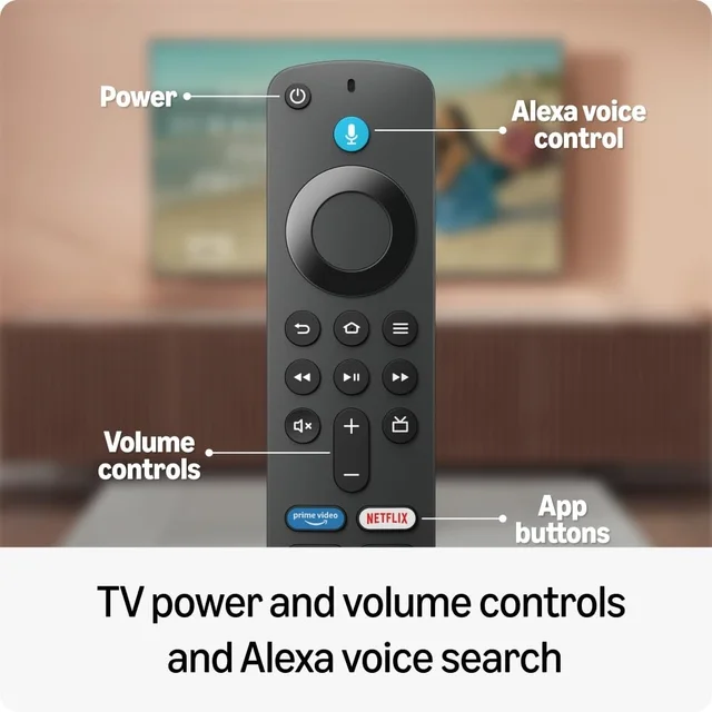 Amazon Fire TV Stick 4K (newest model), start streaming in 4K, Alexa voice search, stream lakhs of movies & episodes, free and live TV - TV STICK 4K, Black
