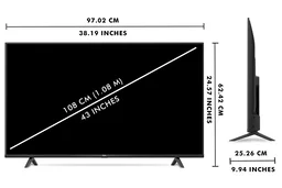 TCL 43" 4K UHD TV Android+voice command, (P8E, P8, P615) - 43P615
