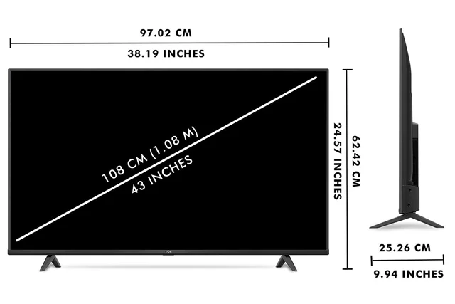 TCL 43" 4K UHD TV Android+voice command, (P8E, P8, P615) - 43P615