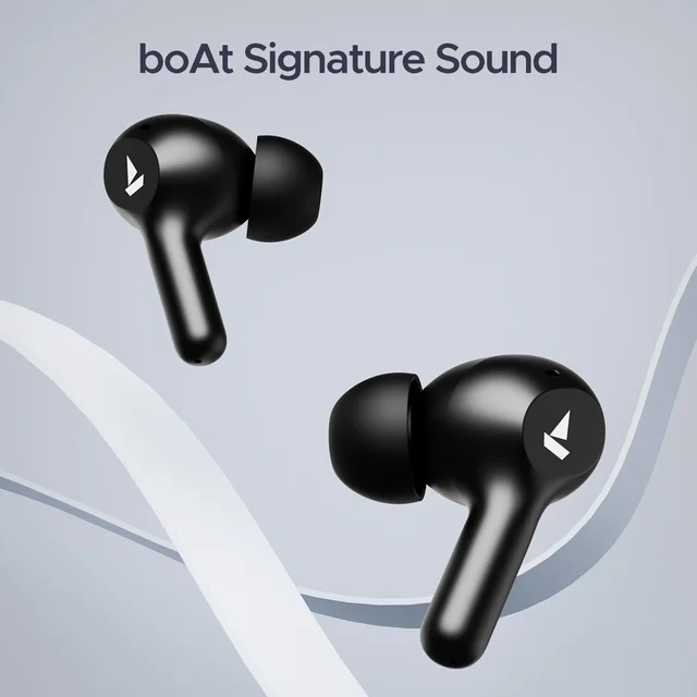 boAt Boat Newly Launched Airdopes 71 TWS Earbuds with 40 Hours Playtime, Dual Mics with ENxTM, ASAPᵀᴹ Charge, IWPᵀᴹ, BEASTᵀᴹ Mode with 50 ms Low Latency, IPX4 & Pocketable ID - 71