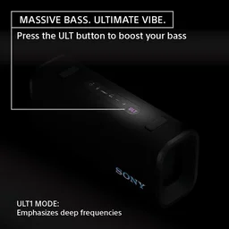 Sony New ULT Field 3 Wireless Bluetooth Speaker, 24hrs Playtime, Massive Bass, Hands Free Calling, Shoulder Strap, IP67 Water, Dust & Rustproof, Quick Charging - ULT30 FIELD 3