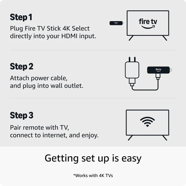 Amazon Fire TV Stick 4K (newest model), start streaming in 4K, Alexa voice search, stream lakhs of movies & episodes, free and live TV - TV STICK 4K, Black