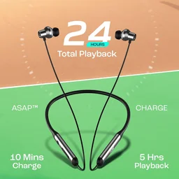 boAt Boat Rockerz 280 ANC w/Crystal Bionic Sound Powered by Dirac Opteo, Active Noise Cancellation, 13mm Drivers, ASAP Charge, 24H Playback & ENx Tech in- Ear Bluetooth Neckband - Rockerz 280 ANC