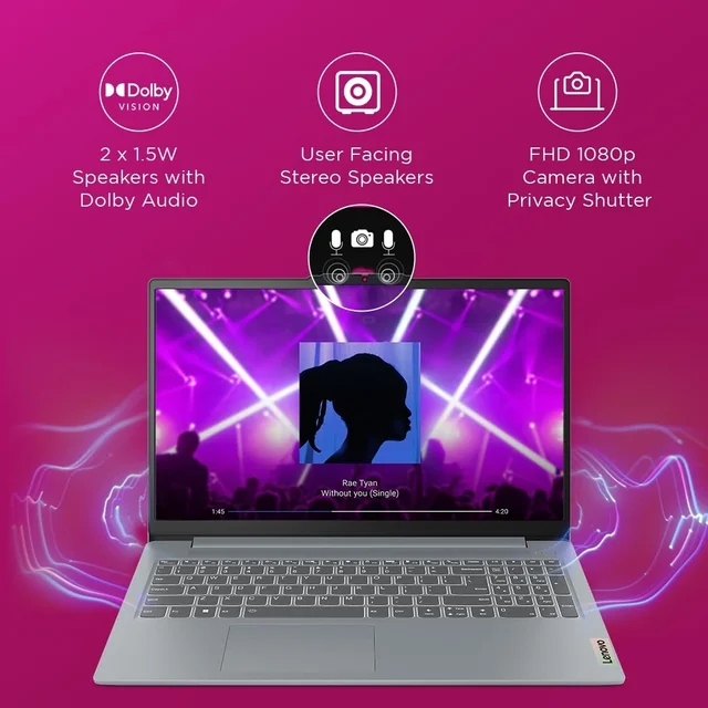 Lenovo LENOVO IDEAPAD SLIM 3 15/12TH/16GB/512GB/WIN11+MSO (83ER00MCIN) 15.6INCH - 39.62 cm (15.6 Inch), Arctic Grey, Core i5, 12th Gen, 512 GB, 16GB, LPDDR5, 12450H, up to 4.40 GHz, SSD, NO, Intel, Windows 11 Home, Laptop, Power Adaptor, User Guide, Warranty Documents