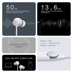 CMFF Neckband Pro with 61 dB ANC, Ultra Bass Technology & Upto 51 Hours of Battery Life Bluetooth Headset,4HD Mics,USB-C,13mm Drivers,Easy Use for iPhone,Apple Compatible - NECKBAND PRO