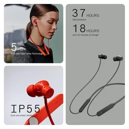 CMFF Neckband Pro with 61 dB ANC, Ultra Bass Technology & Upto 51 Hours of Battery Life Bluetooth Headset,4HD Mics,USB-C,13mm Drivers,Easy Use for iPhone,Apple Compatible - NECKBAND PRO