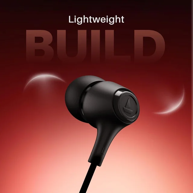 boAt Boat Bassheads 95 (2025 Launch) Wired in Ear Phones,10Mm Drivers,Signature Sound,in-Line Microphone,Integrated Controls,Snug Fit,Lightweight,Voice Assistant,120Cm Cable & 3.5Mm Jack(Active Black) - BASSHEAD 95