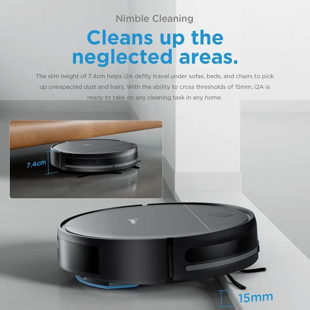 Midea I2a Robotic Vacuum Cleaner- BlackMI2AINBK @2241 (DPF) - MI2AINBK @2241 (DPF)