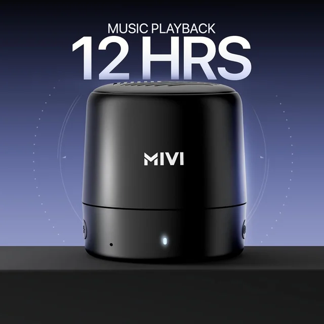 MIVI Mivi Play Bluetooth Speaker with 12 Hours Playtime. Wireless Speaker Made in India with Exceptional Sound Quality, Portable and Built in Mic - PLAY