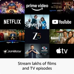 Amazon Fire TV Stick 4K (newest model), start streaming in 4K, Alexa voice search, stream lakhs of movies & episodes, free and live TV - TV STICK 4K, Black
