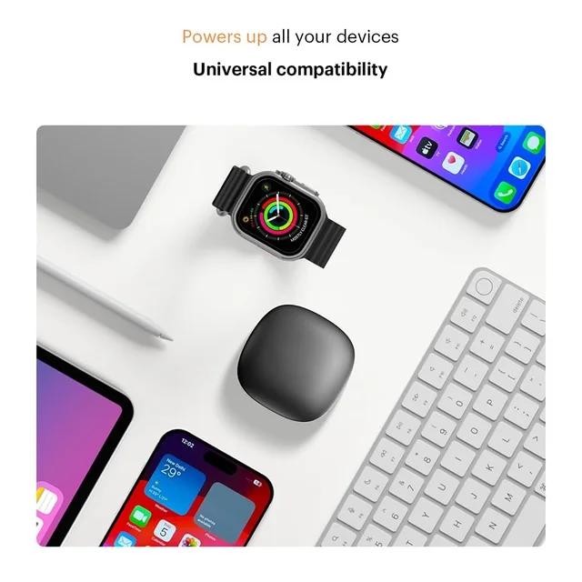Noise Power Series 30W Gan Charger: 2 Ports (1 USB-C Type, 1 USB-A), iPhone 0-50% In 30Mins, With Globally Compatible, Supports All iPhones, Android Phones, Tablets (Black) - 30W GAN