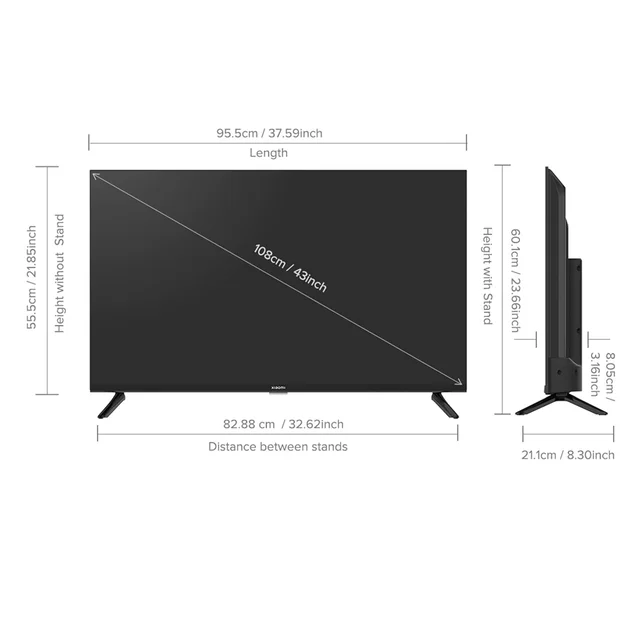 XIAOMI MI Xiaomi 108 Cm (43 Inches) 5A Series Full HD Smart Android LED TV L43M7-EAIN (Black) - 5A