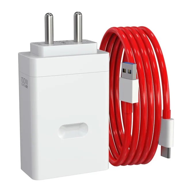 OnePlus One Plus 100W Original Power Adapter with Type-C Cable Ultra-Fast Charger Compatible with One-Plus 12/12R/11/11R/10/10R, Nord CE 3 Lite 5G, Nord 2T 5G, Nord CE 2 Lite 5G, Nord 5G Combo - 100W